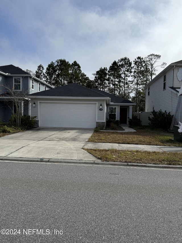 view of front of house featuring a garage