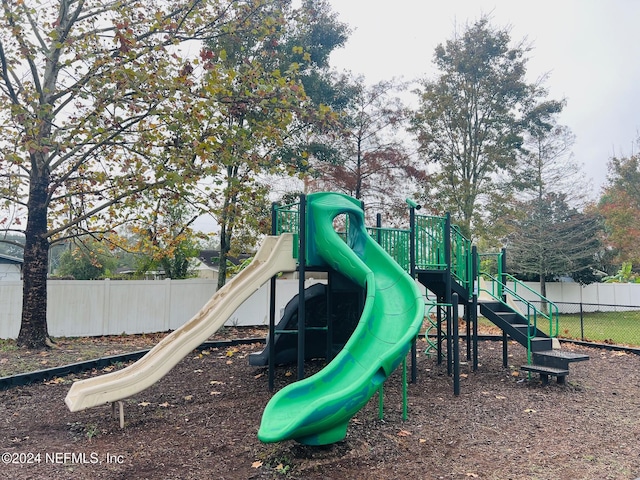 view of jungle gym