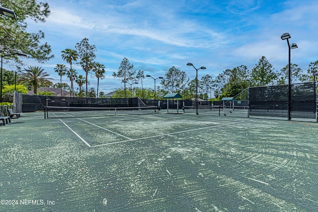 view of tennis court