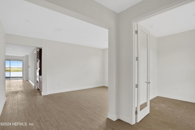 hall featuring hardwood / wood-style flooring