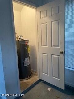 hall with electric water heater