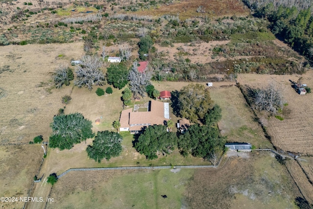 aerial view with a rural view