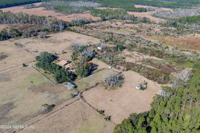 aerial view featuring a rural view