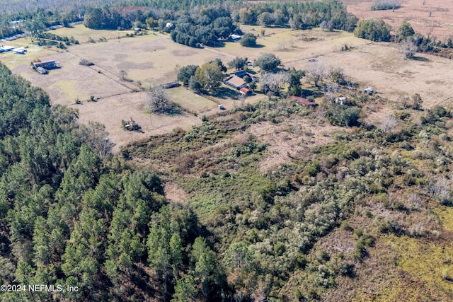 bird's eye view featuring a rural view