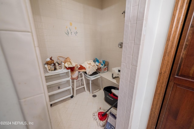 bathroom featuring tile patterned floors