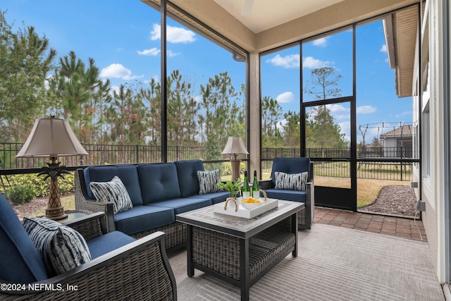 view of sunroom