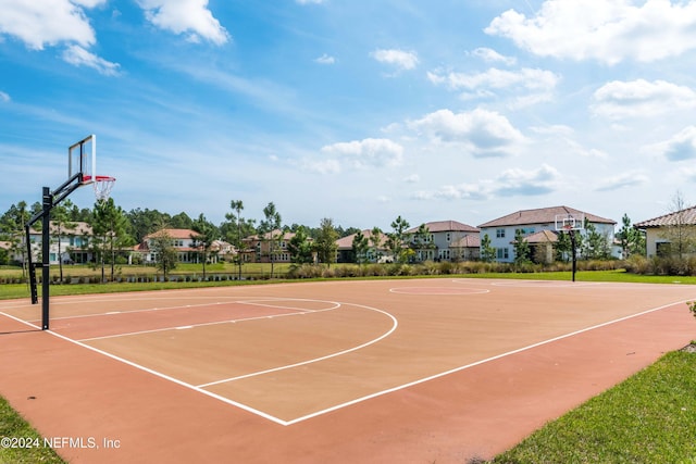 view of basketball court