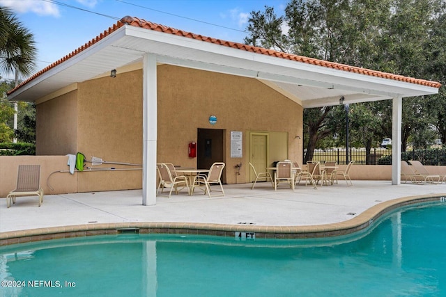 view of pool with a patio