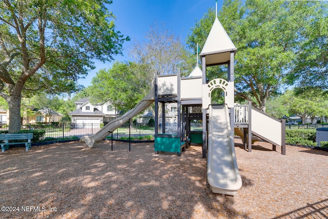 view of jungle gym