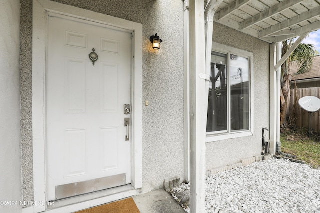 view of doorway to property