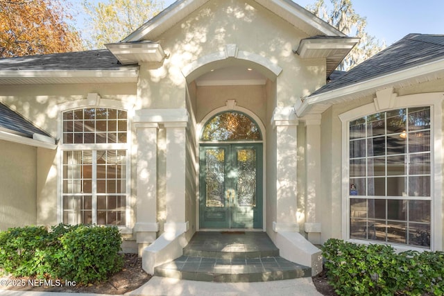 view of exterior entry with french doors