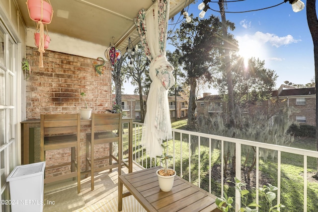 balcony with a porch