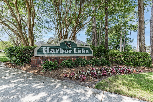 view of community sign