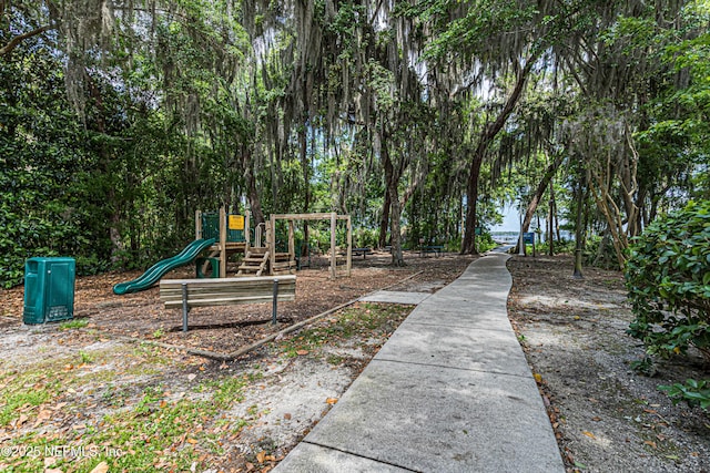 view of community jungle gym