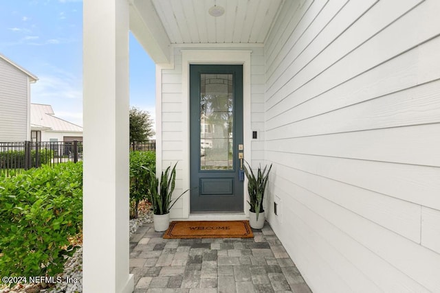 view of doorway to property