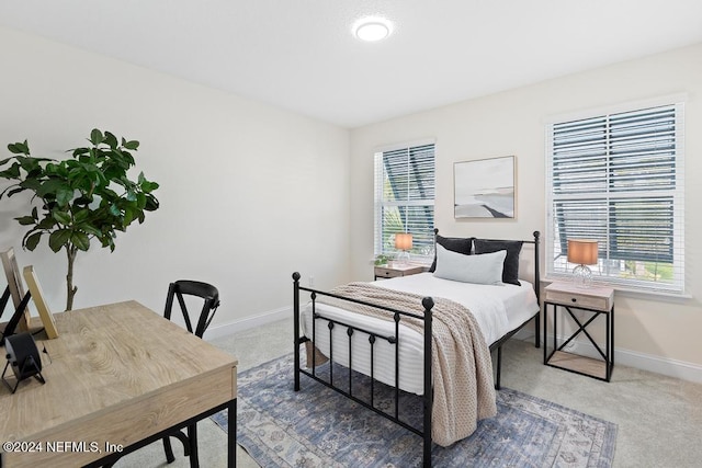 bedroom with carpet floors