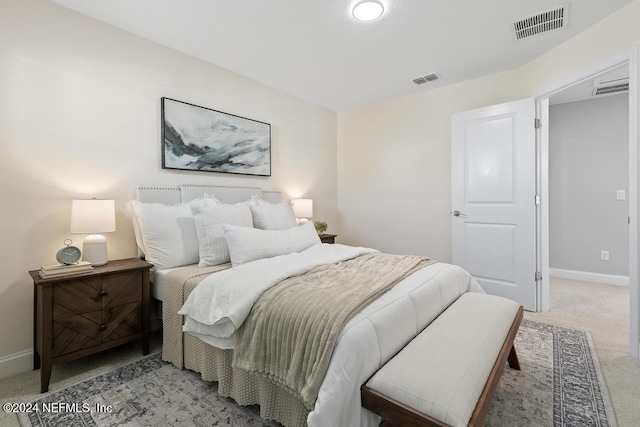 view of carpeted bedroom