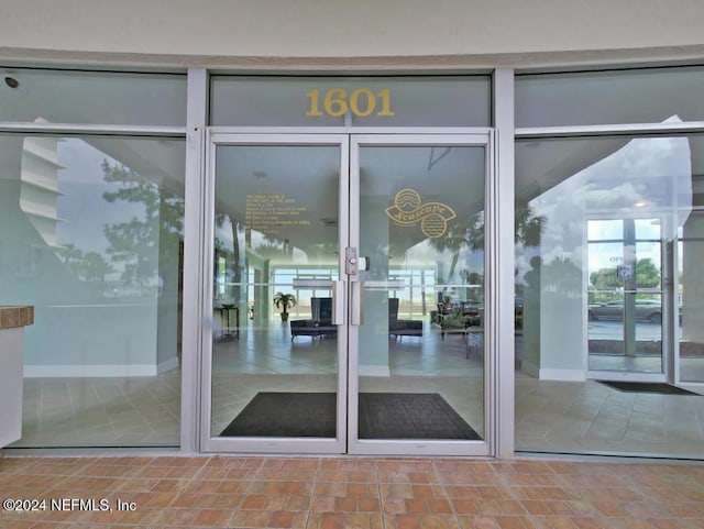 view of doorway to property