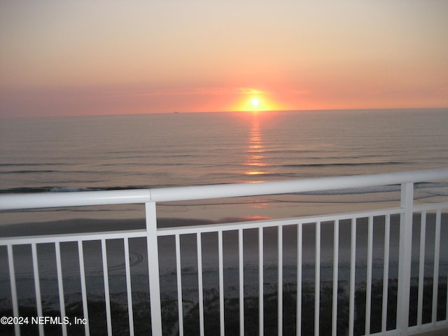 property view of water with a beach view