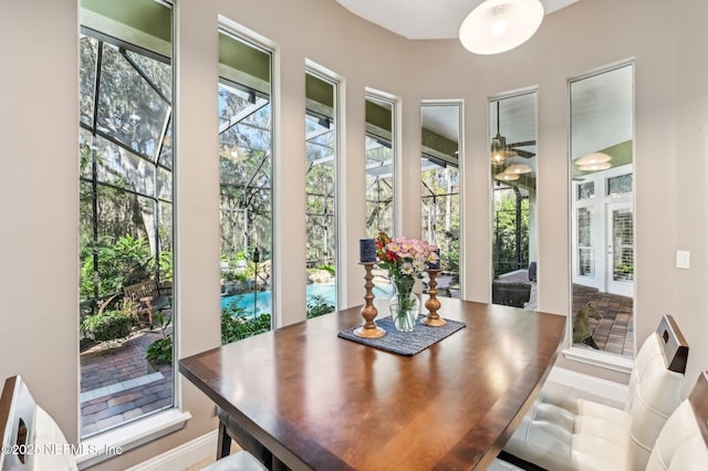 sunroom / solarium with a wealth of natural light