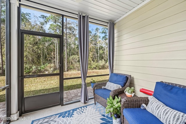 view of sunroom / solarium