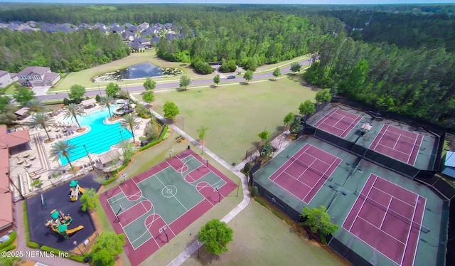 birds eye view of property