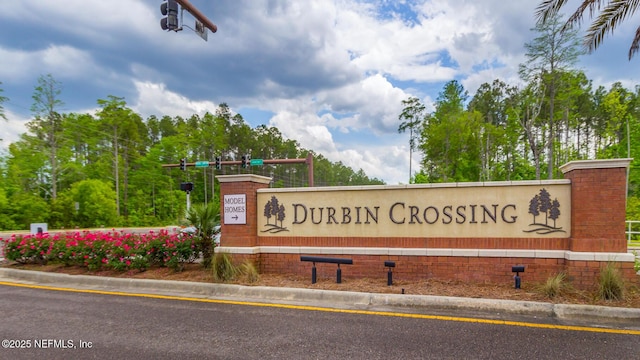 view of community sign