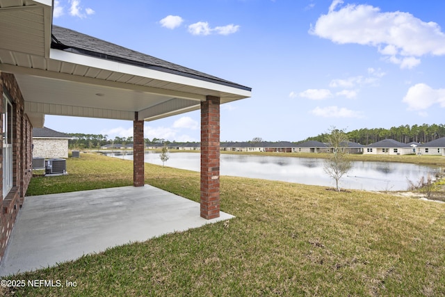 3245 Winding Creek Pl, Green Cove Springs, FL 32043 - exterior space featuring a water view, central AC, and a patio