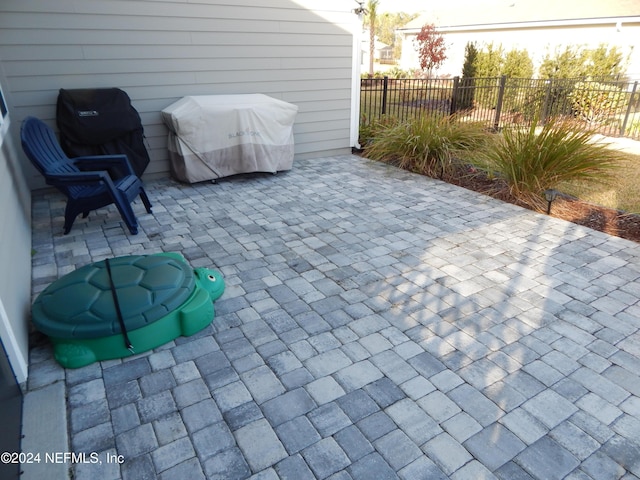 view of patio with grilling area