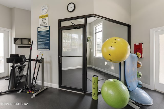 view of workout room