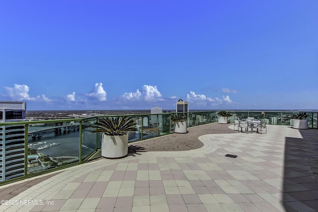 1431 Riverplace Blvd Unit 2105, Jacksonville, FL 32207 - view of patio / terrace featuring a balcony and a water view