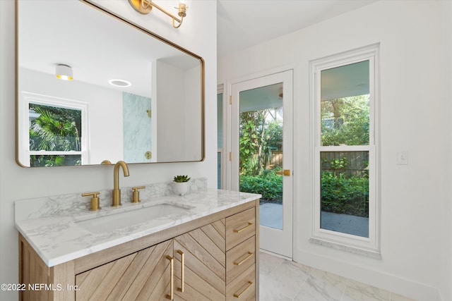 bathroom featuring vanity