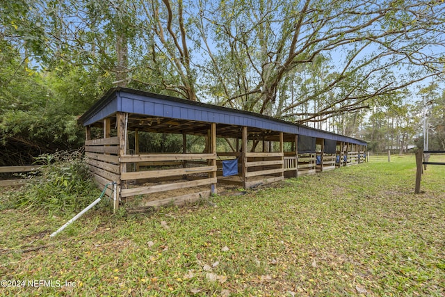 view of horse barn