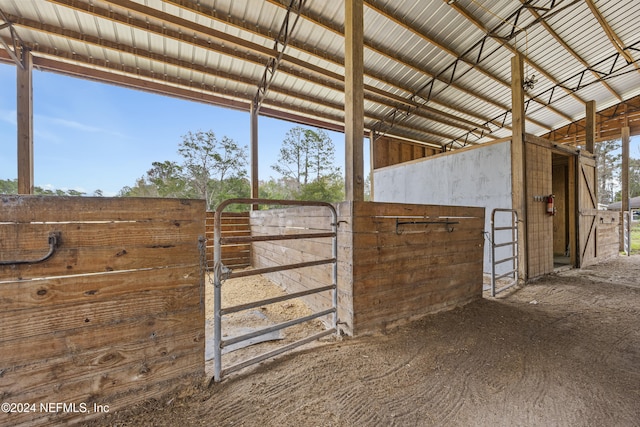 view of horse barn