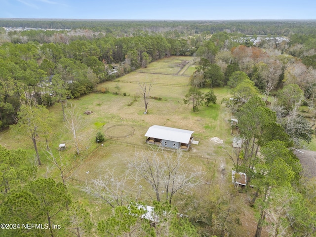 bird's eye view featuring a rural view