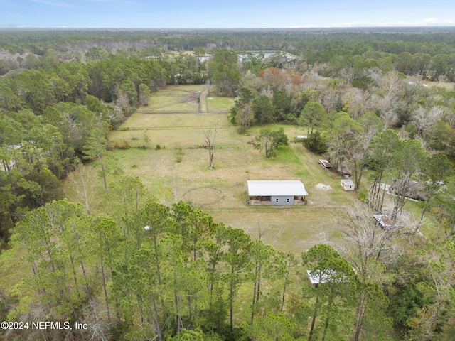 drone / aerial view with a rural view