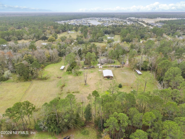 aerial view featuring a rural view