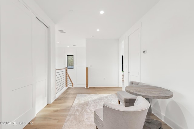 interior space featuring light hardwood / wood-style floors