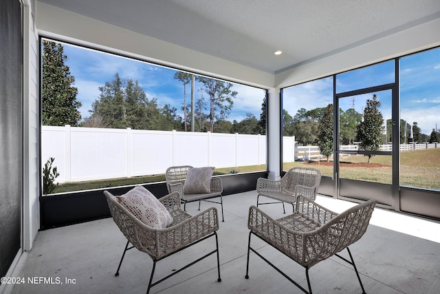 view of sunroom