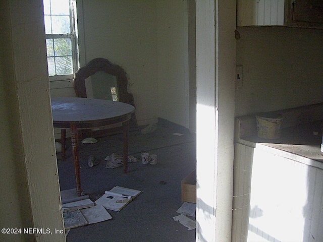 interior space with washer / clothes dryer