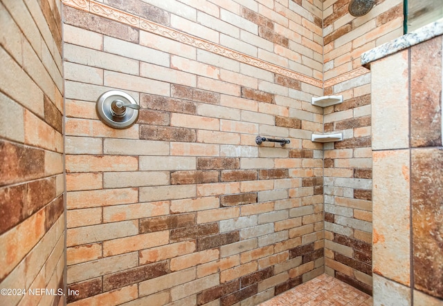 room details with tiled shower