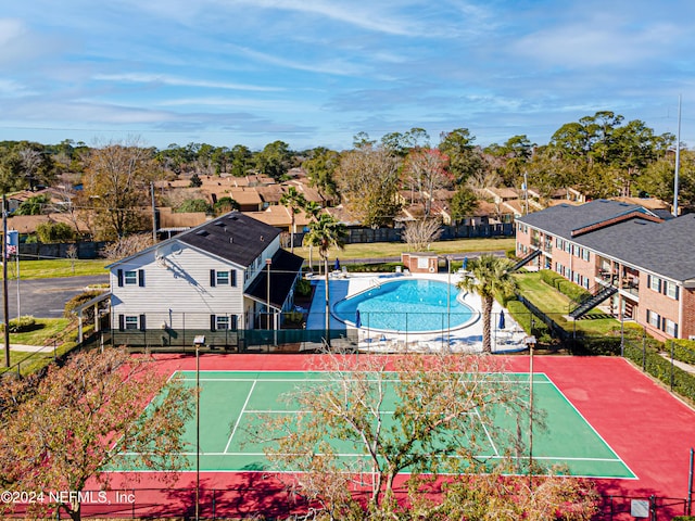 birds eye view of property