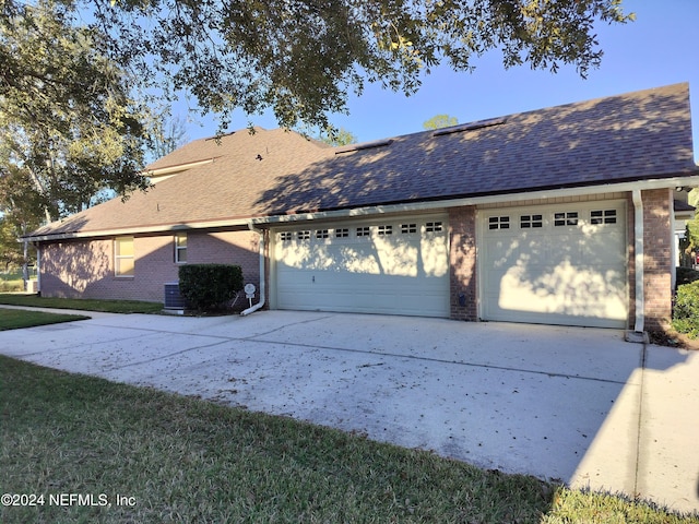 view of home's exterior featuring a garage