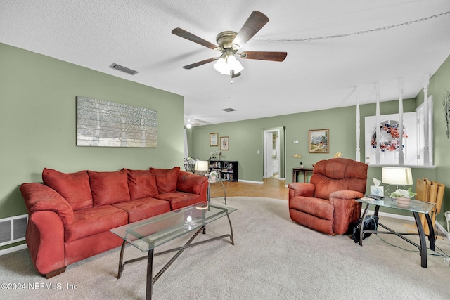 1 Farrington Ln, Palm Coast, FL 32137 - living area with ceiling fan and carpet floors