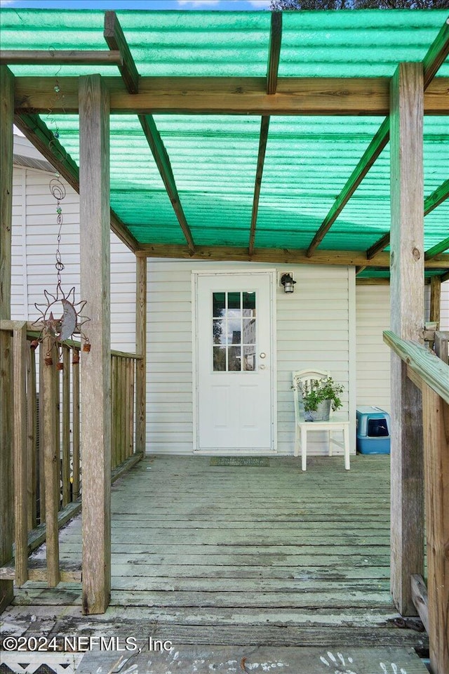 view of wooden terrace