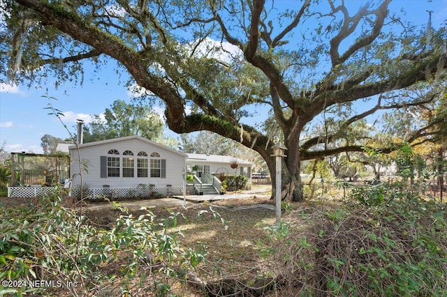 exterior space with a wooden deck