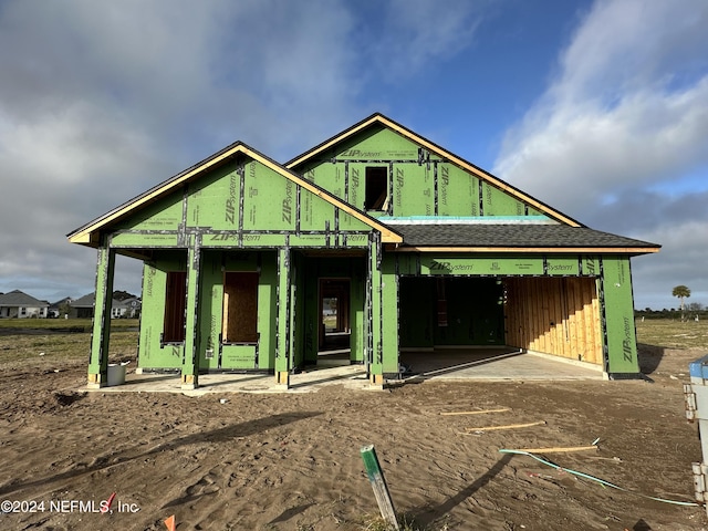 view of unfinished property