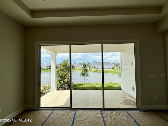 373 Lamego Ln, Saint Augustine, FL 32095 - entryway featuring a water view, healthy amount of natural light, and a residential view