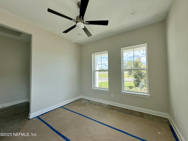 373 Lamego Ln, Saint Augustine, FL 32095 - unfurnished bedroom with baseboards and a ceiling fan