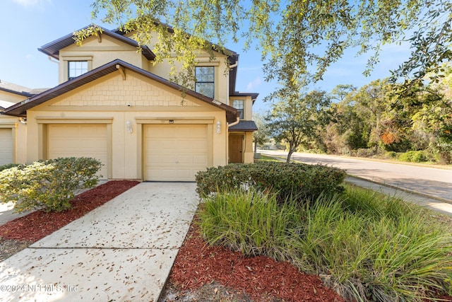 view of front facade with a garage